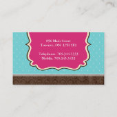 Spaß-Kuchen-Visitenkarten Visitenkarte (Rückseite)