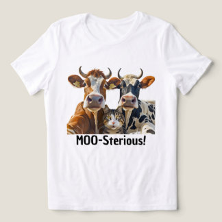 Spaß Kühe und Katze Selfie T-Shirt! Tri-Blend Shirt