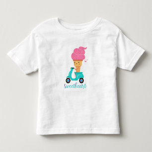 Spaß Kühler Sommer Rosa Eis Skateboard Süße Kleinkind T-shirt
