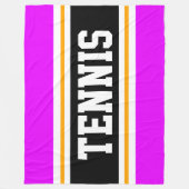 Spaß kühne sportliche, hellrosa, schwarze TENNIS S Fleecedecke (Vorderseite)