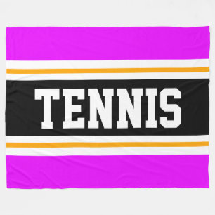 Spaß kühne sportliche, hellrosa, schwarze TENNIS S Fleecedecke