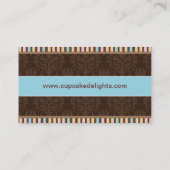 Spaß-kundengerechte Kuchen-Visitenkarte Visitenkarte (Rückseite)