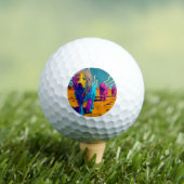 Spaß künstlerischer Golfball (glückliche Farben) (Insitu T-Shirt)