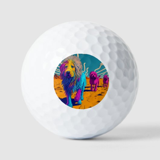 Spaß künstlerischer Golfball (glückliche Farben) (Vorderseite)
