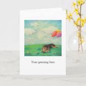 Spaß-Kunstzeichnen des Karte (Gelbe Blume)