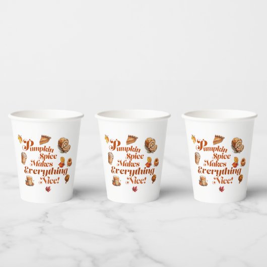 Spaß "Kürbisgewürz macht alles schön" Pappbecher (Multi)