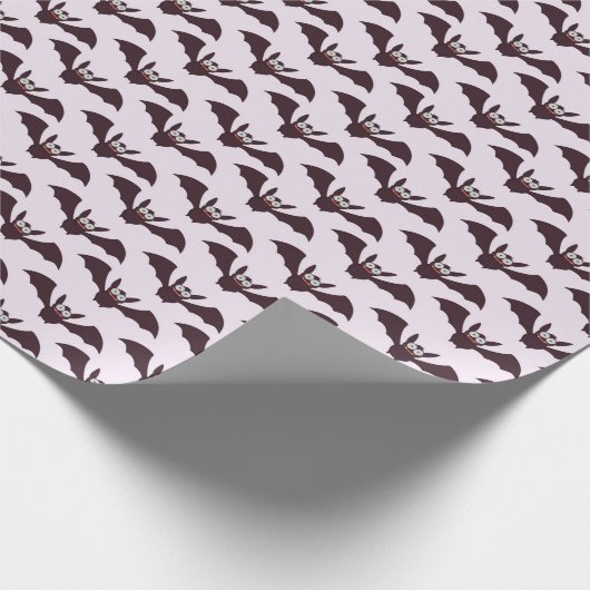 Spaß lächeln und fliegen Fledermäuse Geschenkpapier (Ecke)