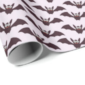 Spaß lächeln und fliegen Fledermäuse Geschenkpapier (Rolleneckpunkt)