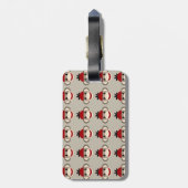 Spaß lächelnd Red Sock Affen Happy Patterns Gepäckanhänger (Rückseite vertikal)