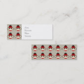 Spaß lächelnd Red Sock Affen Happy Patterns Mini Visitenkarte (Vorne/Hinten)