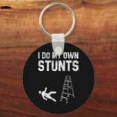 Spaß Ladder Fall Geschenk gebrochenen Knochen Hand Schlüsselanhänger (Vorderseite)