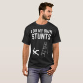 Spaß Ladder Fall Geschenk gebrochenen Knochen Hand T-Shirt (Vorne ganz)