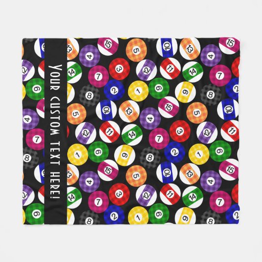 Spaß-Land-Art-kariertes Billard-Muster Fleecedecke (Vorderseite (Horizontal))