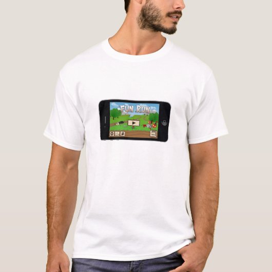 Spaß-LaufiPhone Spiel T-Shirt (Vorderseite)