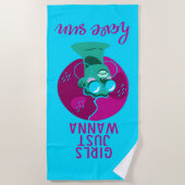 Spaß Lebhafter farbenfroher Sommer Strandtuch (Vorderseite)