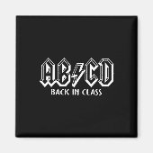 Spaß-Lehrer ABCD Rocks zurück in die Schule zurück Magnet (Vorne)