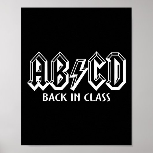 Spaß-Lehrer ABCD Rocks zurück in die Schule zurück Poster (Vorne)