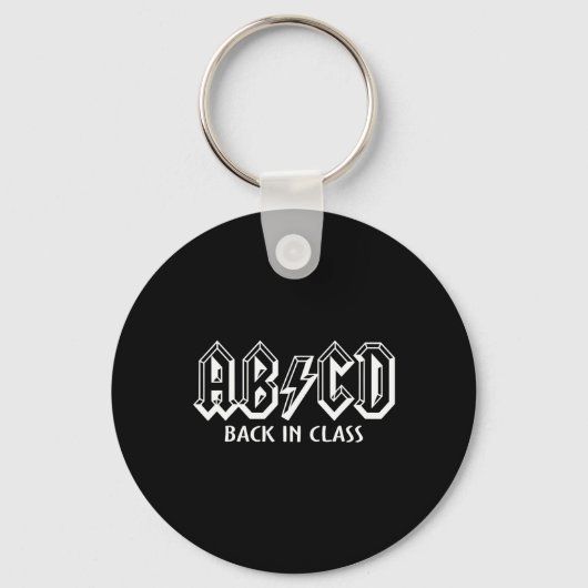 Spaß-Lehrer ABCD Rocks zurück in die Schule zurück Schlüsselanhänger (Vorderseite)