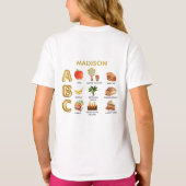 Spaß lernen ABCs Apple Banana Carrot Name T-Shirt (Rückseite)