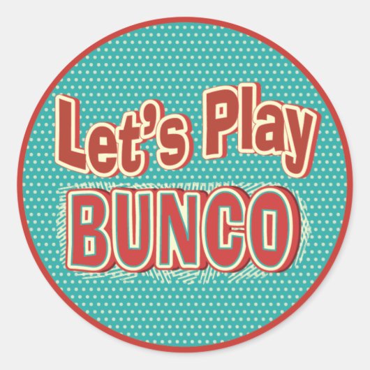 Spaß Let's Play Bunco Aufkleber (Vorderseite)