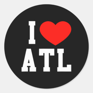 Spaß Liebe Atlanta Georgia Souvenir Urlaub Atl Ges Runder Aufkleber