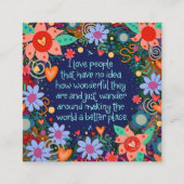 Spaß-Liebe Inspirierend Leute Kostenvoranschlag Ki Quadratische Visitenkarte (Vorderseite)