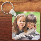 Spaß Liebe Sie Oma Foto benutzerdefinierte Textfar Schlüsselanhänger (Vorderseite)