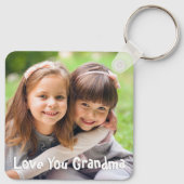 Spaß Liebe Sie Oma Foto benutzerdefinierte Textfar Schlüsselanhänger (Rückseite)