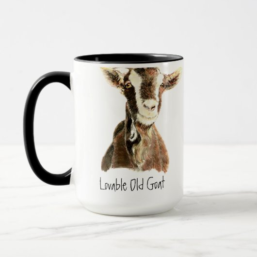 Spaß liebenswerte alte Ziege, Tier, Landtiere Tasse (Links)