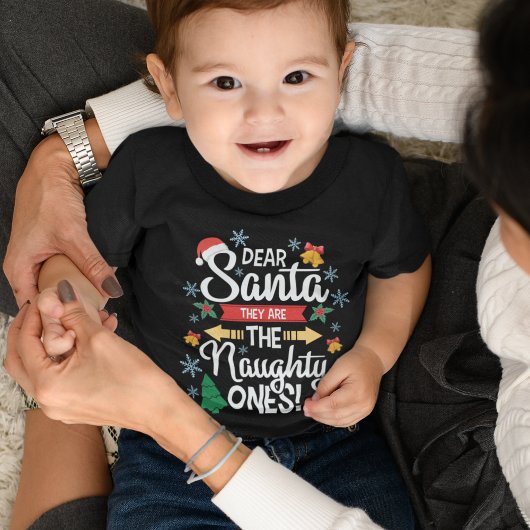 Spaß lieber Weihnachten sind sie die unartigen Wei Baby T-shirt