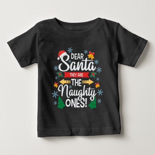 Spaß lieber Weihnachten sind sie die unartigen Wei Baby T-shirt (Vorderseite)