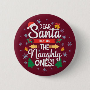 Spaß lieber Weihnachten sind sie die unartigen Wei Button