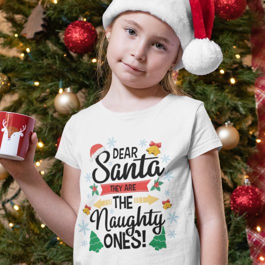 Spaß lieber Weihnachten sind sie die unartigen Wei T-Shirt
