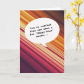 Spaß-Liebhaber Happy Hour Altes sonniges Geburtsta Karte (Gelbe Blume)