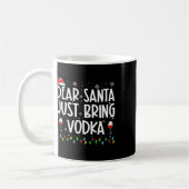 Spaß liebt Santa Bringen Sie Vodka Weihnachten Paj Kaffeetasse (Links)