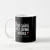 Spaß liebt Santa Bringen Sie Vodka Weihnachten Paj Kaffeetasse (Links)