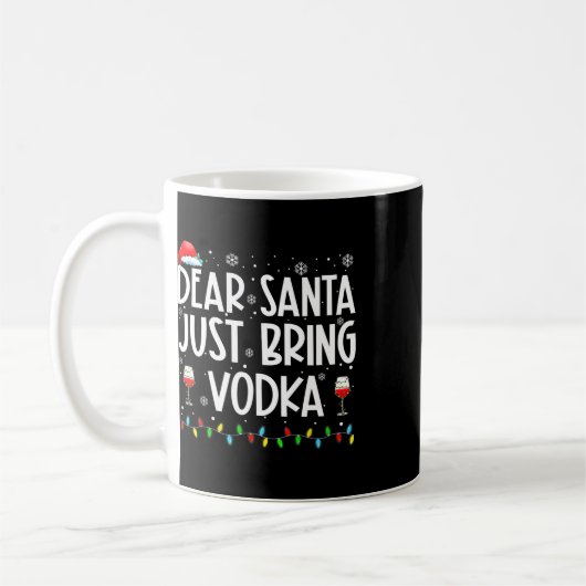 Spaß liebt Santa Bringen Sie Vodka Weihnachten Paj Kaffeetasse (Links)