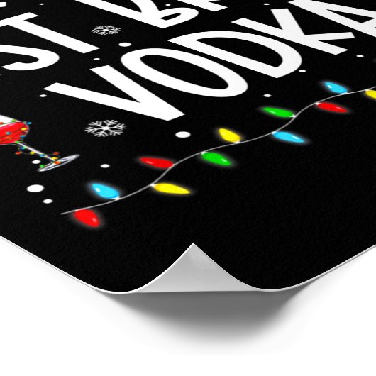 Spaß liebt Santa Bringen Sie Vodka Weihnachten Paj Poster (Ecke)