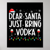 Spaß liebt Santa Bringen Sie Vodka Weihnachten Paj Poster (Vorne)