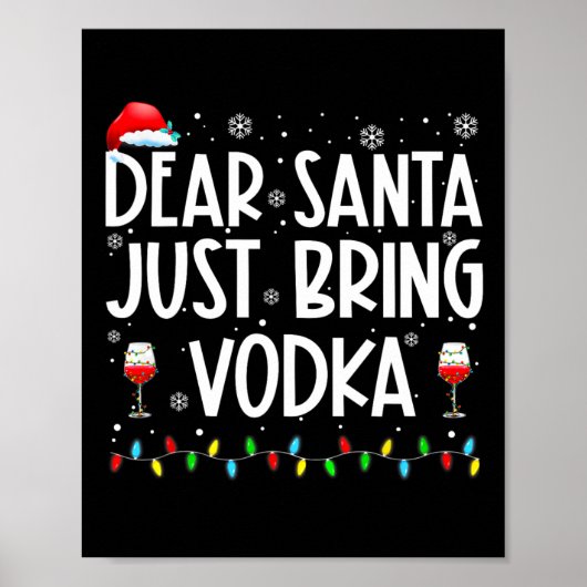 Spaß liebt Santa Bringen Sie Vodka Weihnachten Paj Poster (Vorne)