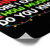 Spaß liebt Santa I kann Weihnachten für Kinder erk Poster (Ecke)