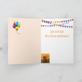 Spaß liebt schottisches Highland Steer Birthday Karte (Innenseite)