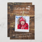 Spaß Lighten Up Fotograf Weihnachtskarte (Vorne/Hinten)