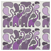 Spaß-lila Elefant-abstraktes Kunst-Gewebe Stoff (Nahaufnahme)