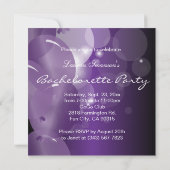 Spaß Lila Junggeselinnen-Abschied Einladung (Rückseite)