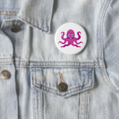 Spaß lila Oktopi Button (Beispiel)