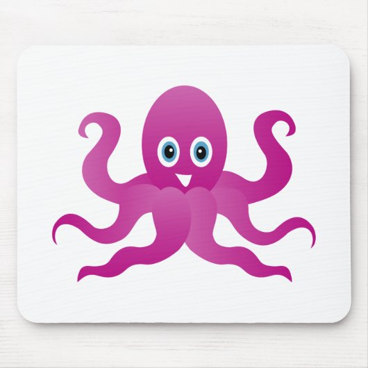 Spaß lila Oktopi Mousepad (Vorne)
