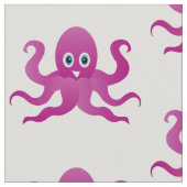 Spaß lila Oktopi Stoff (Nahaufnahme)
