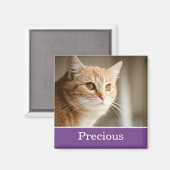 Spaß Lila Personalisiertes Foto-Magnet Magnet (Vorderseite/Rückseite)