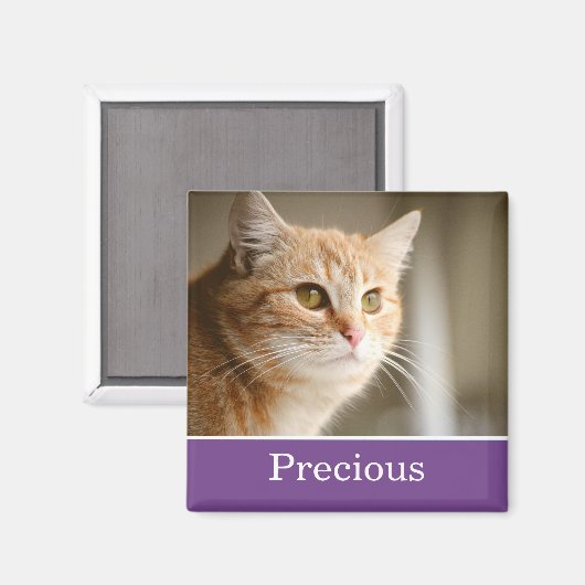 Spaß Lila Personalisiertes Foto-Magnet Magnet (Vorderseite/Rückseite)